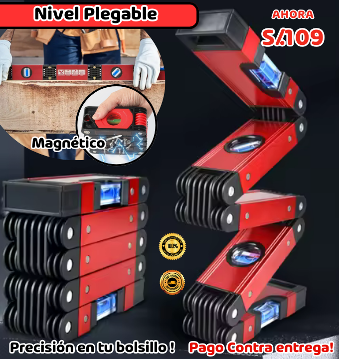 Nivel Plegable Magnético (LARGO 60CM)